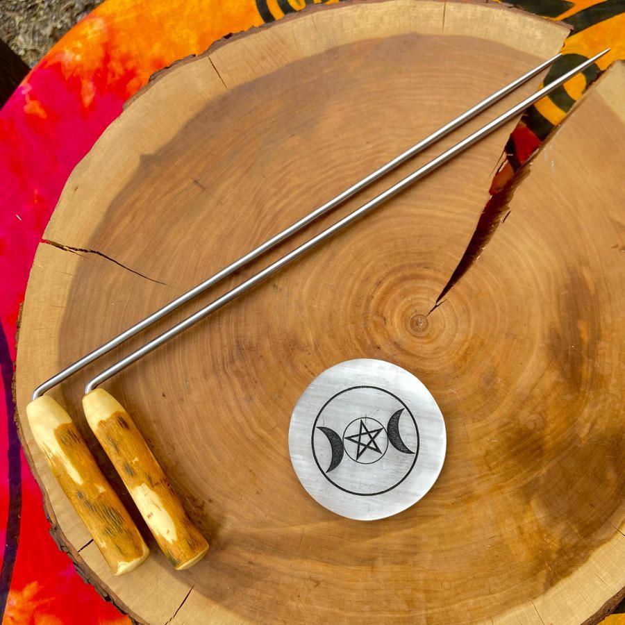 Dowsing Rods With Hawthorn Handles