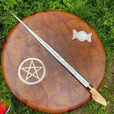 Luna Ignis Necromancer Sword With English Graveyard Yew Handle