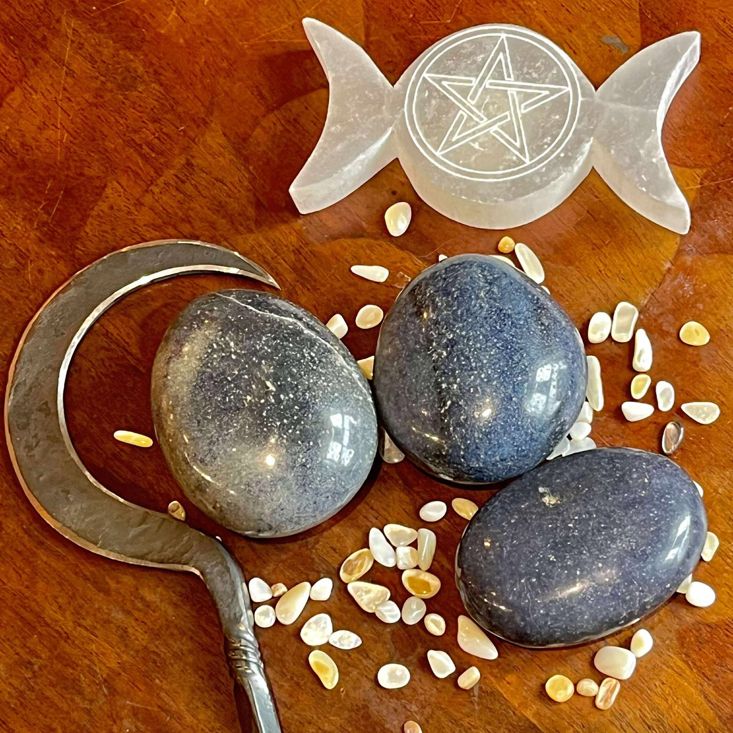 Lazulite Palm Stone