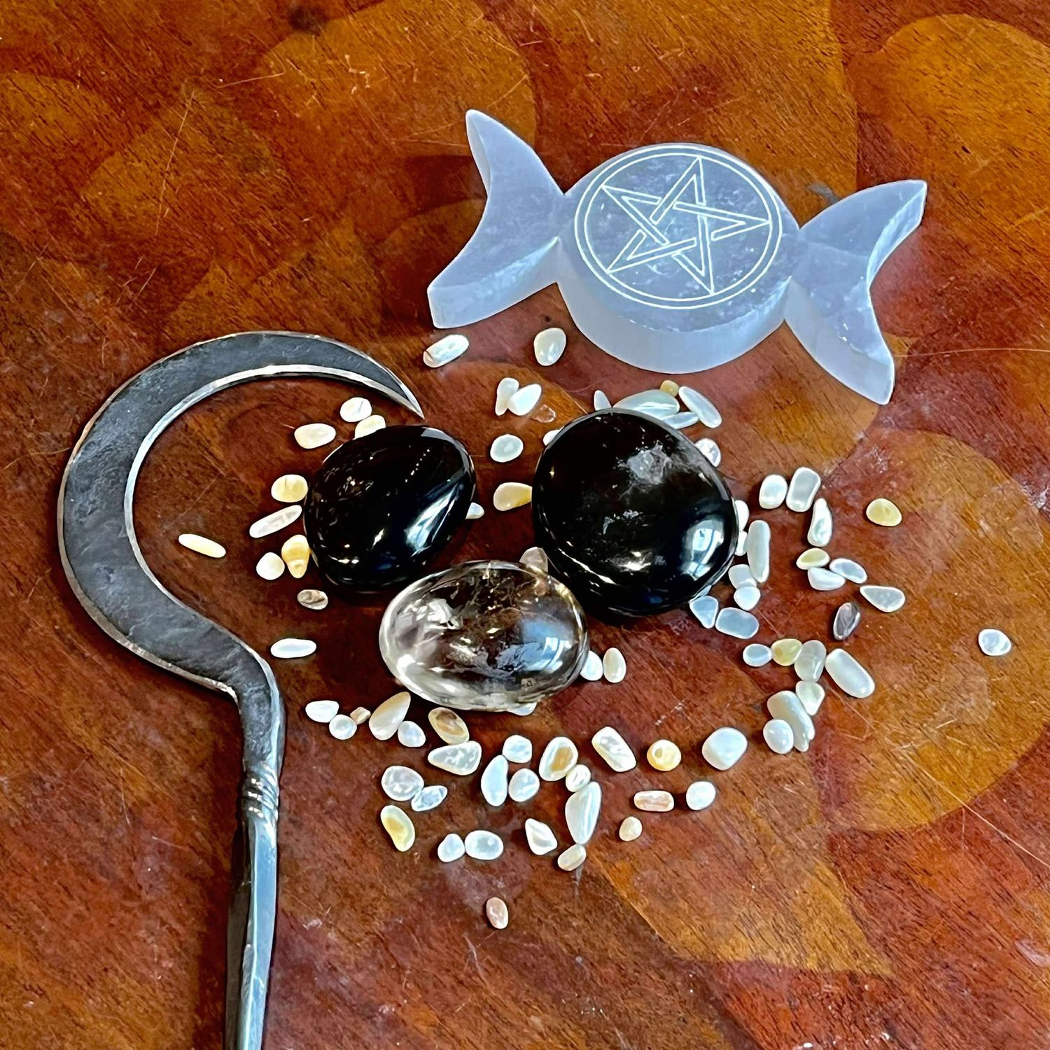 Smokey Quartz Palm Stone