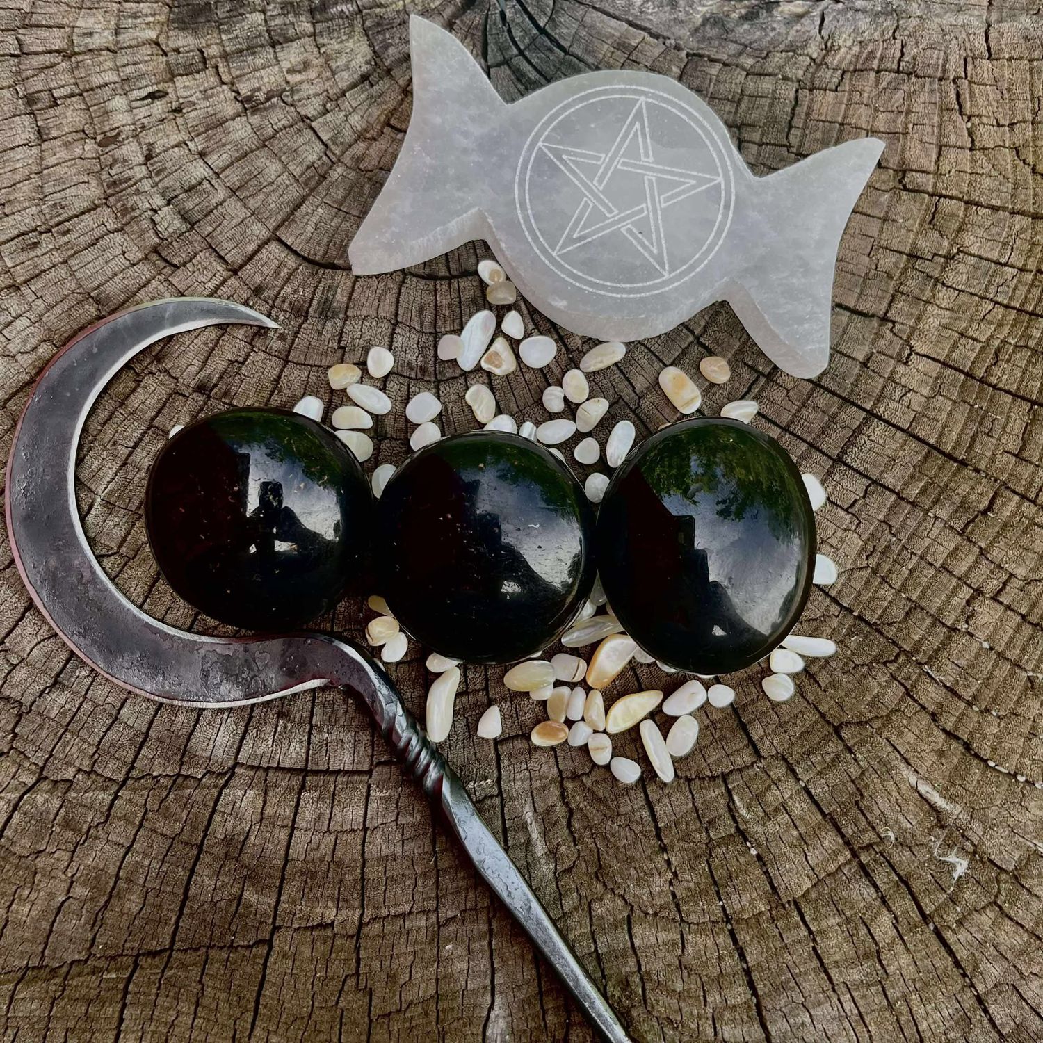 Black Tourmaline Palm Stone
