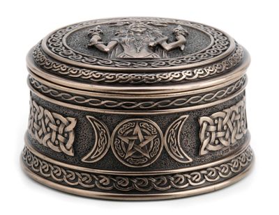 Hecate Goddess of Chthonic Round Trinket Box