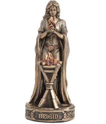 Celtic Mini Statue- Brigid (painted)