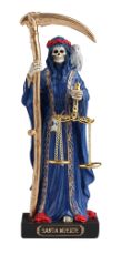 Santa Muerte Mini Statue - Blue