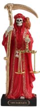 Santa Muerte Mini Statue - Red