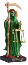 Santa Muerte Mini Statue - Green