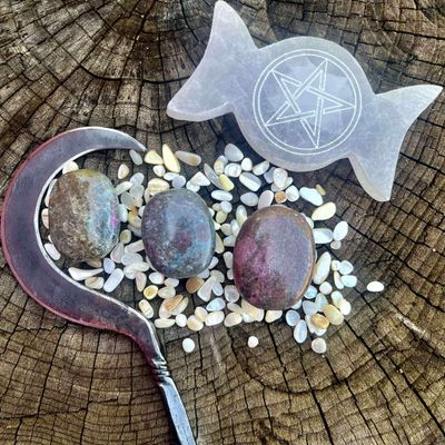 Ruby In Kyanite Palm Stone