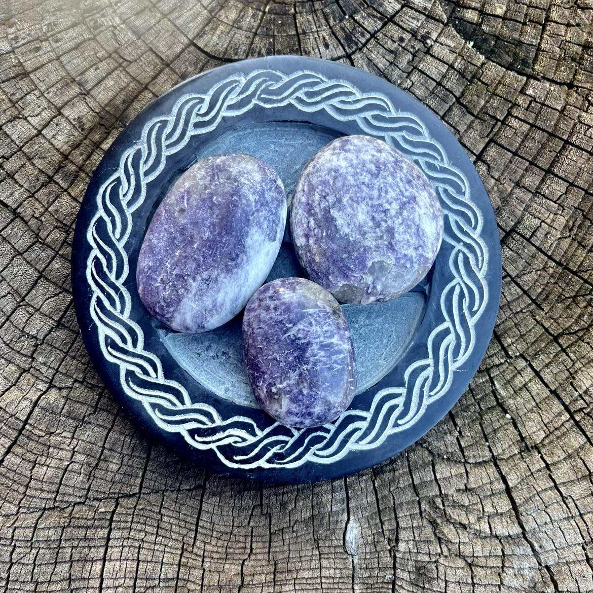 Lepidolite Palm Stone