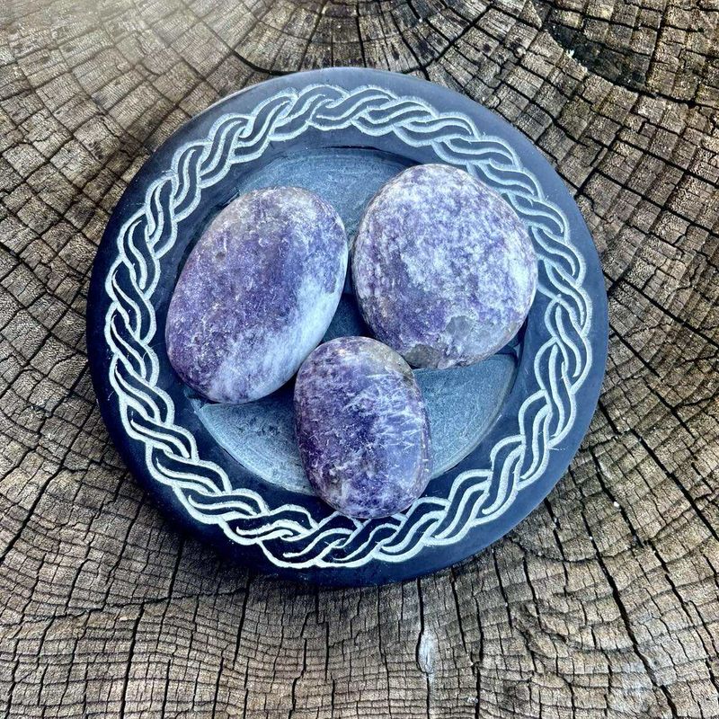 Lepidolite Palm Stone