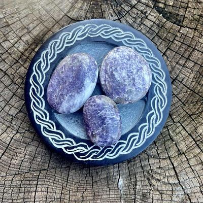 Lepidolite Palm Stone