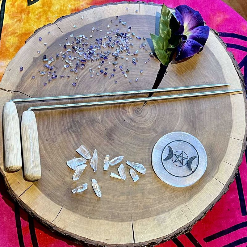 Dowsing Rods With White Oak Handles