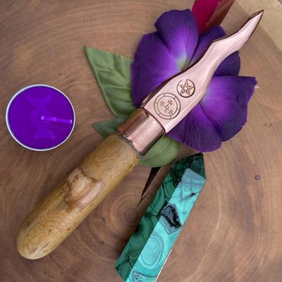 Copper and Apple Lilith Athame Averse Pentacle Cunning Craft