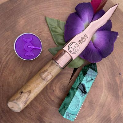 Copper and Apple Lilith Athame Triple Moon Cunning Craft