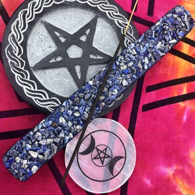 Elements Crystal Incense Boat Lapis Lazuli