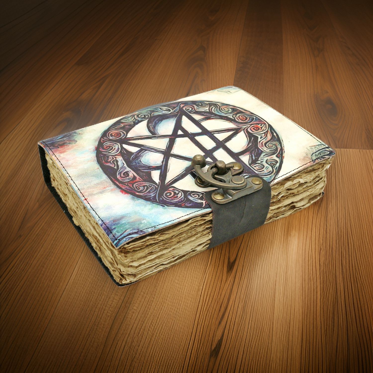 Mystic Pentacle Blank Leather Journal
