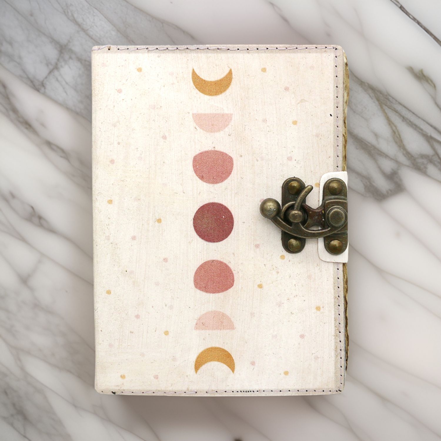 Bohemian Moon Blank Leather Journal