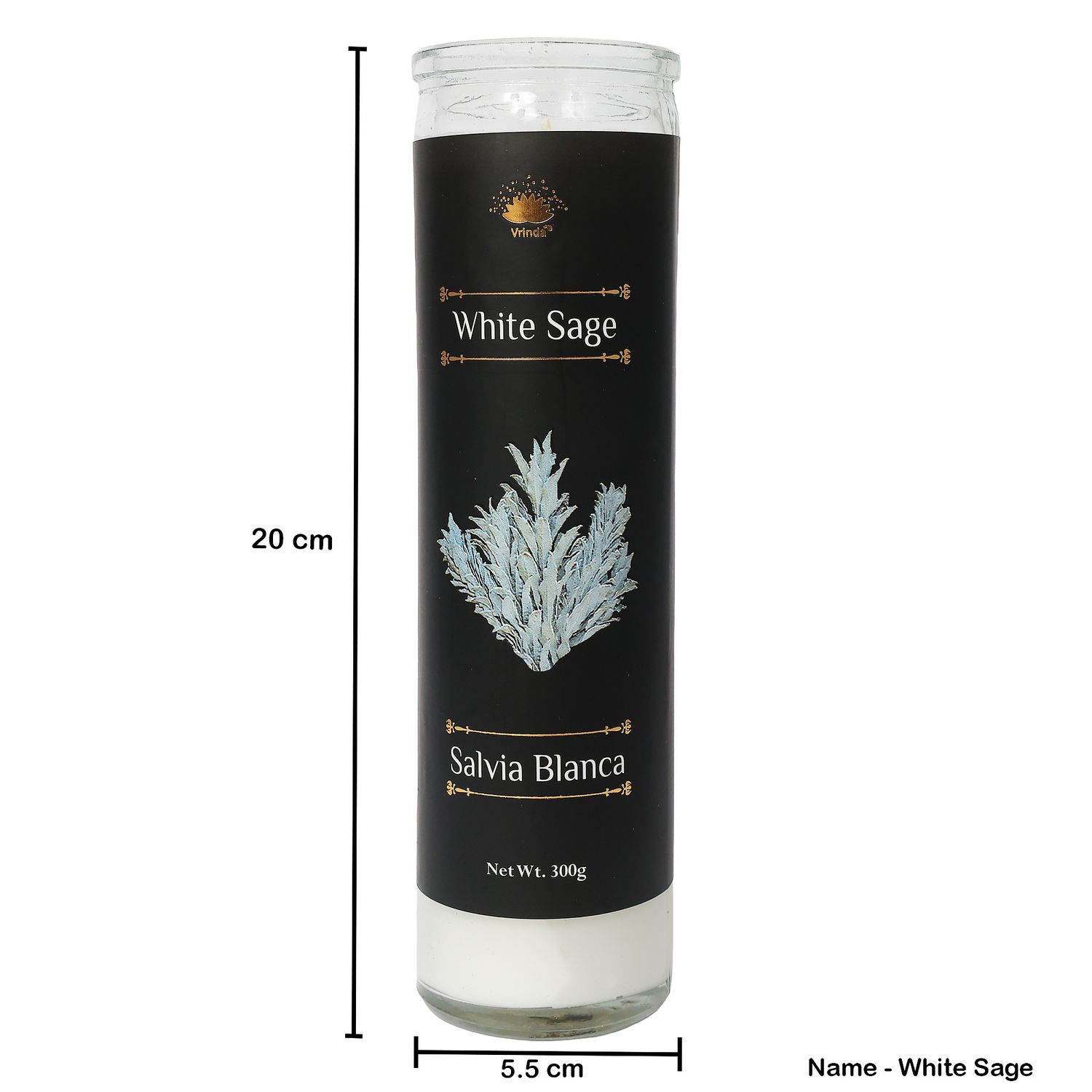 7 Day Glass Ritual Candle White Sage