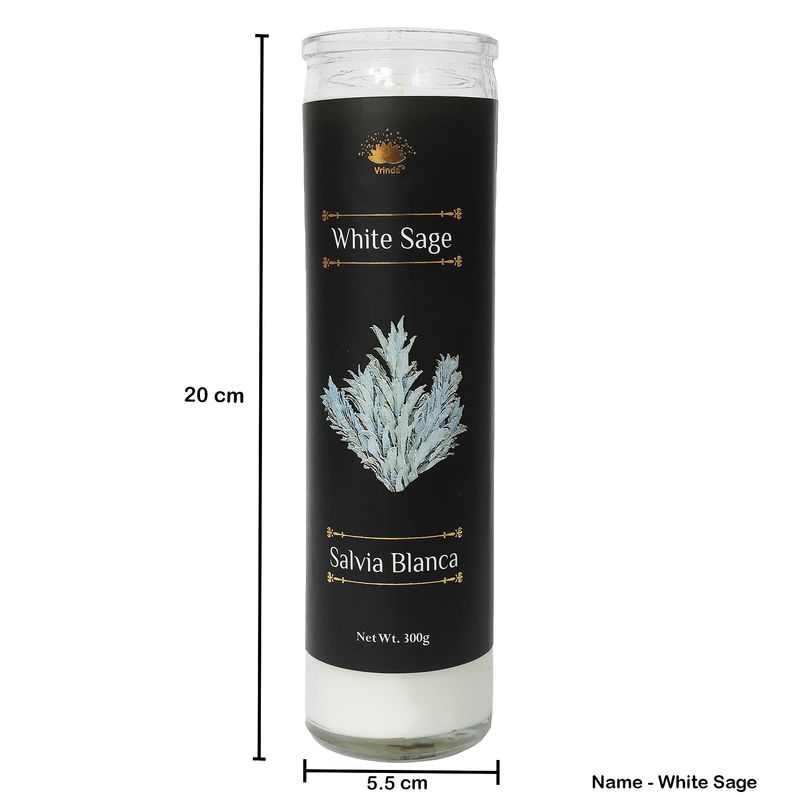 7 Day Glass Ritual Candle White Sage