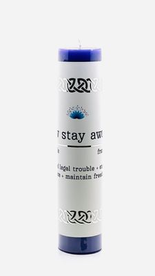 Manifestation Pillar Candle - Law Stay Away