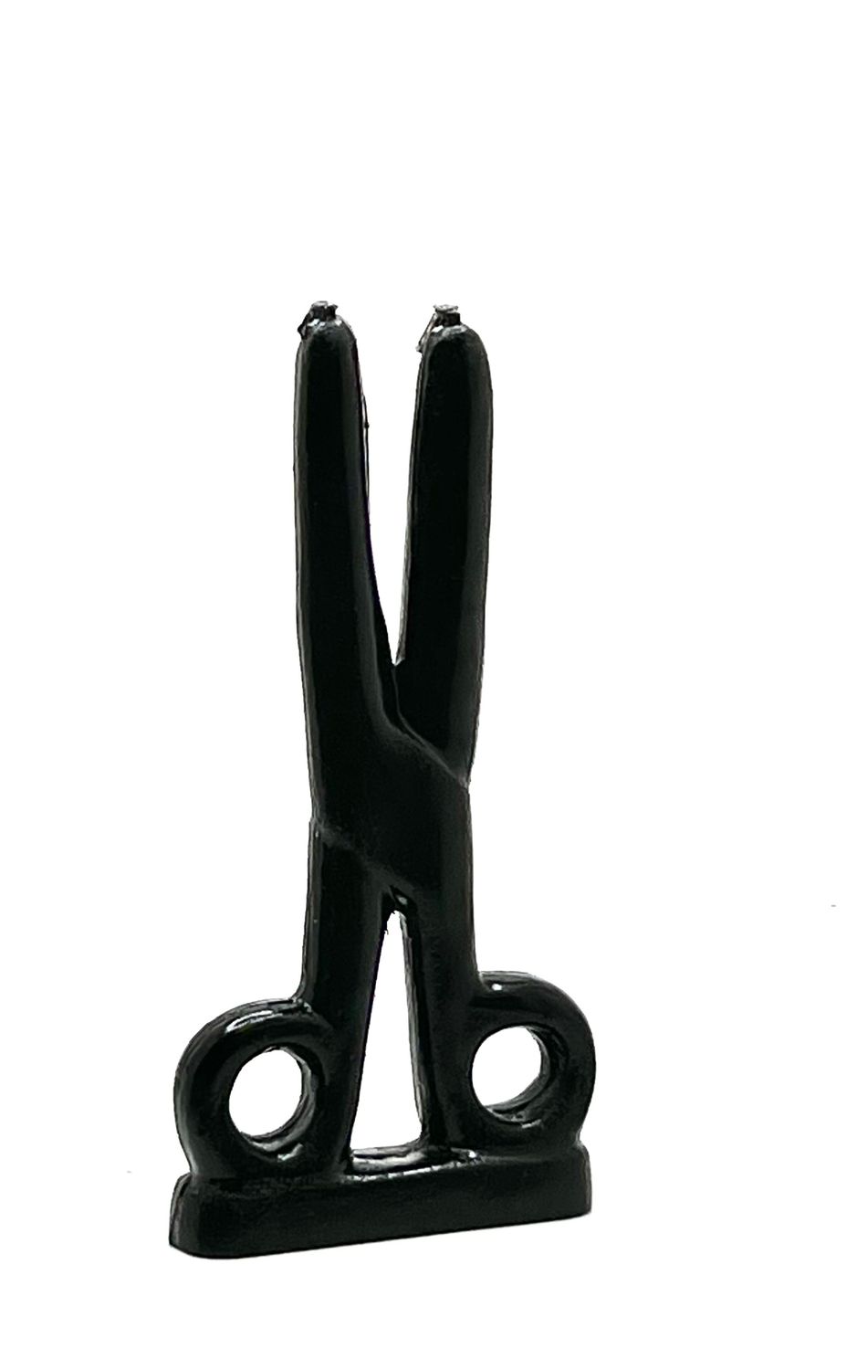 Scissor Shaped Candle- Black