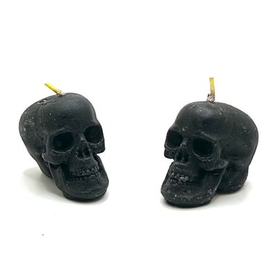 Black Skull Candle