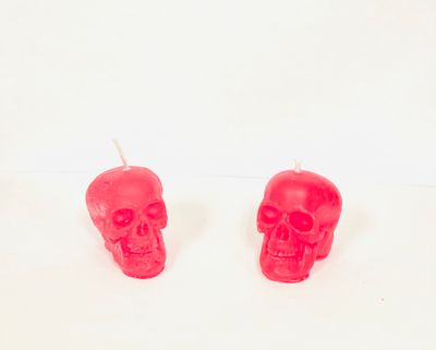Red Skull Candle