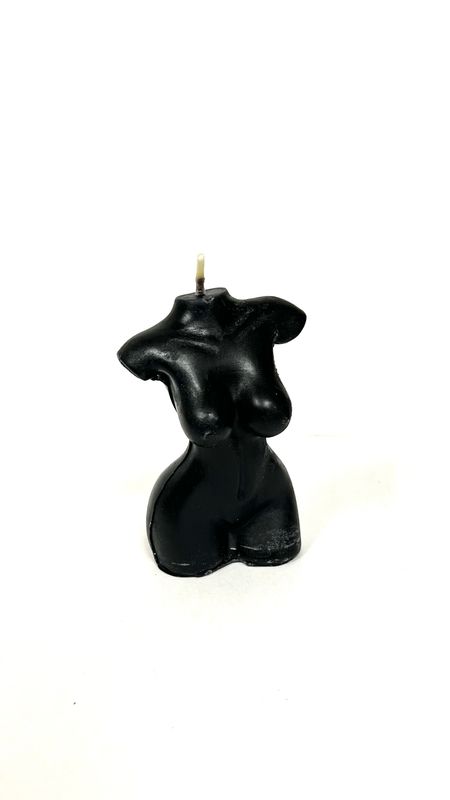 Black Female Torso Candle