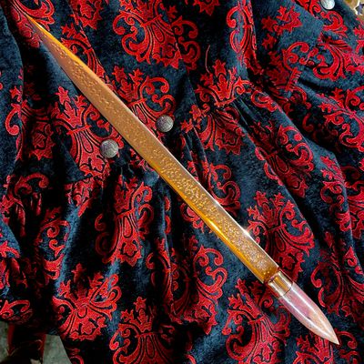 Luna Ignis Copper Celtic Wolf Short Sword Purple Heart Handle