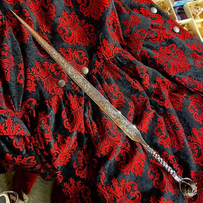 Luna Ignis Witches Sword Pentacle With Black Moonstone