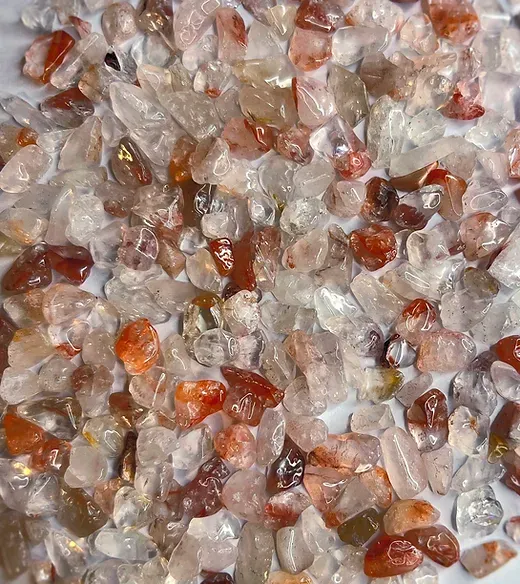 Hematoid Fire Quartz Quartz Chips 1oz (Crystal Chip Bar)