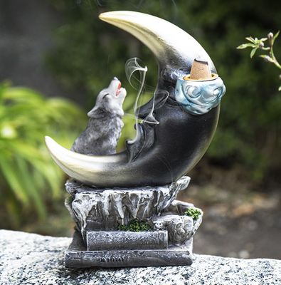 Howling Wolf The Moon Tarot Backflow Burner 14656