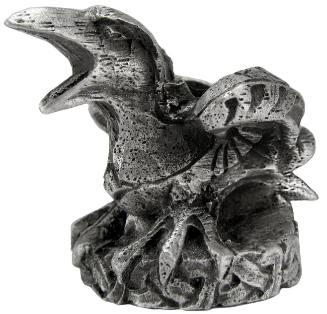 Pewter Mini Raven Candle Holder