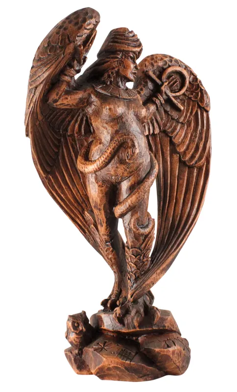 Paul Borda Lilith Statue - Wood Finish
