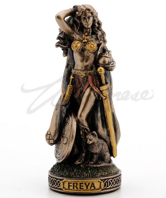 Norse Mini Statue - Freya (Bronze)