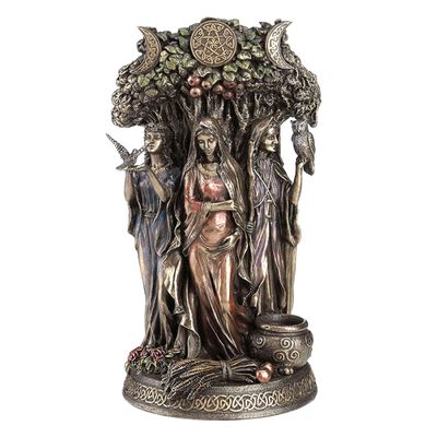 Medium Celtic Triple Goddess Maiden Mother and the Crone with Tree 11"