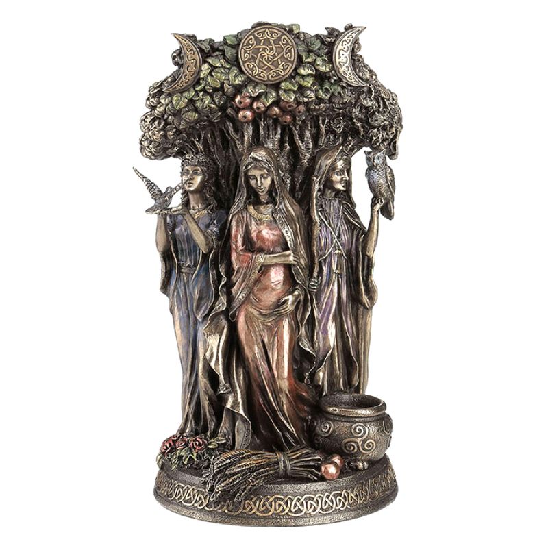 Medium Celtic Triple Goddess Maiden Mother and the Crone with Tree 11"