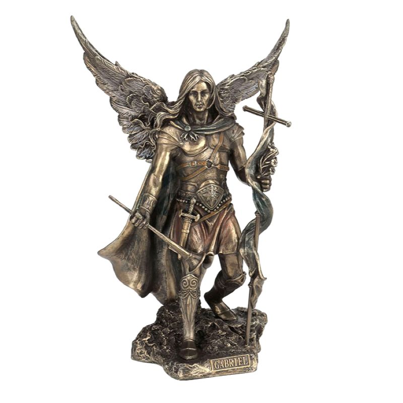 Archangel Saint Gabriel with Cross and Trumpet (9.25in)