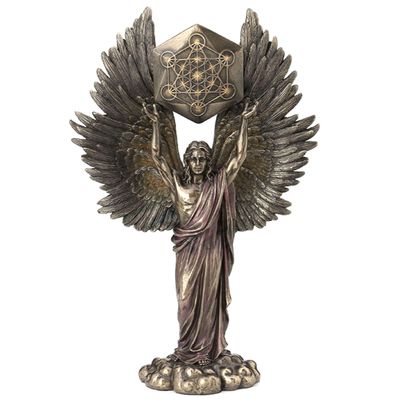 Metatron Holding Sacred Geometry Cube (13.75in)