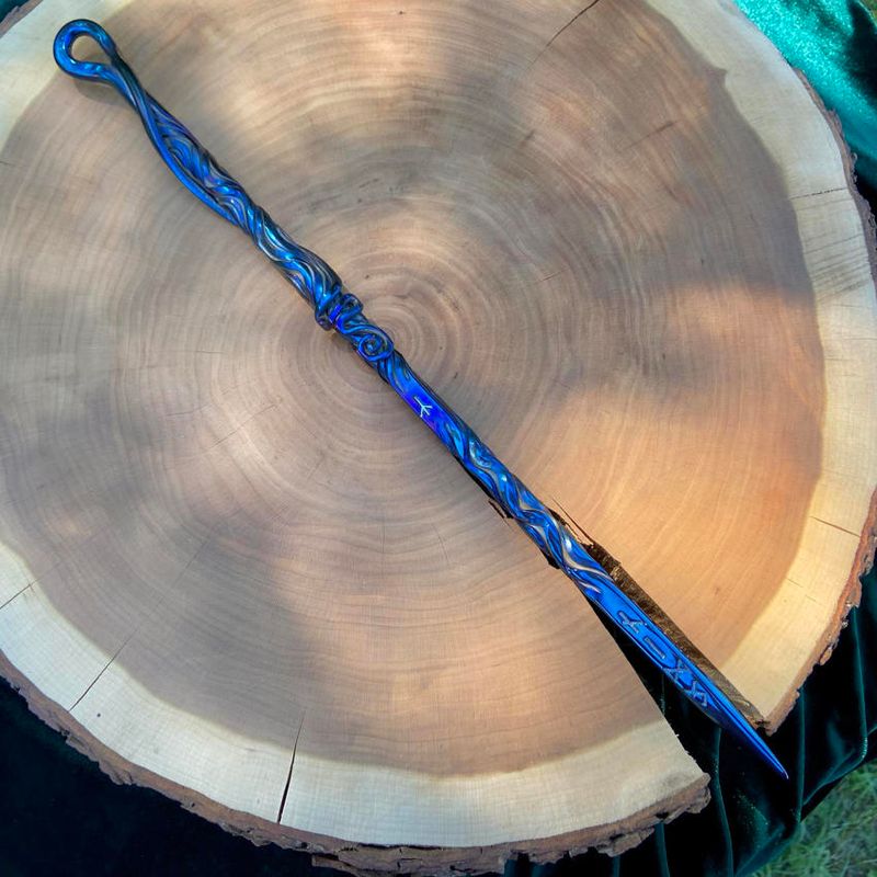 Luna Ignis Bifrost Runic Wand With Vine Twist And Spiral