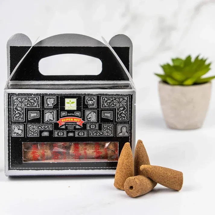 Satya Backflow Incense Cones Super Hit 24 per pack