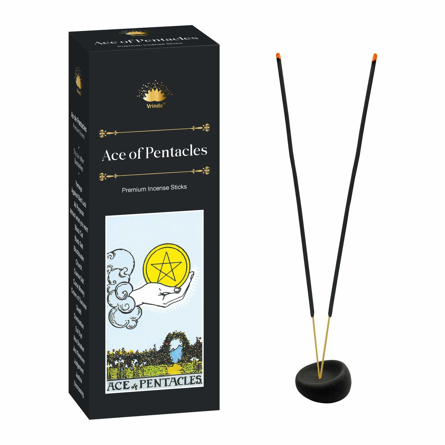 Vrinda Tarot Stick Incense- Ace Of Pentacles Vrinda Tarot Stick Incense- Ace Of Pentacles