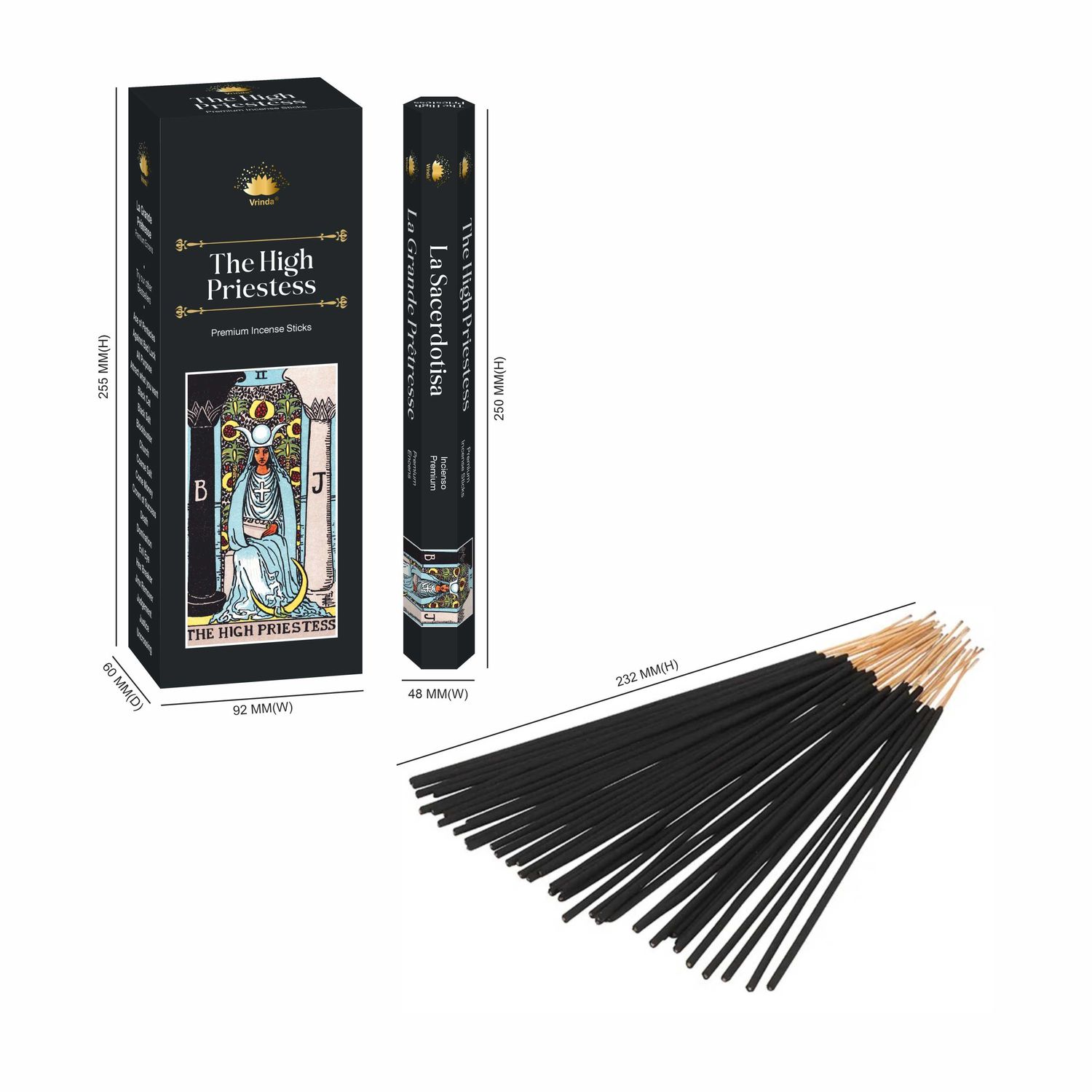 Vrinda Tarot Stick Incense- The High Priestess Vrinda Tarot Stick Incense- The High Priestess