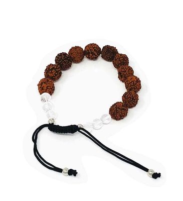 Rudraksha beads(12mm) with crystal beads