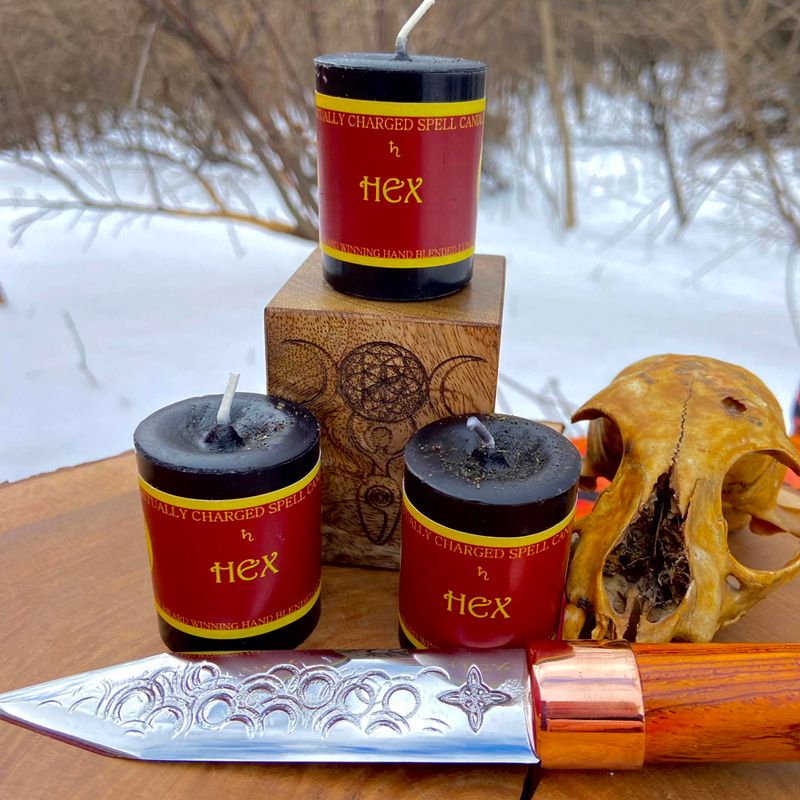 Luna Ignis Votive Spell Candle Hex