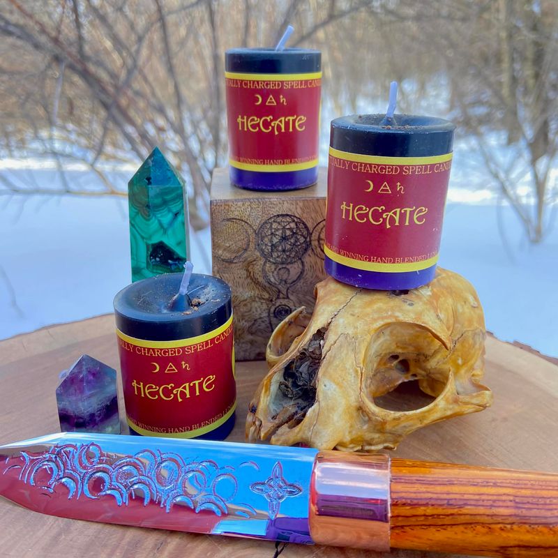 Luna Ignis Votive Spell Candle Hecate