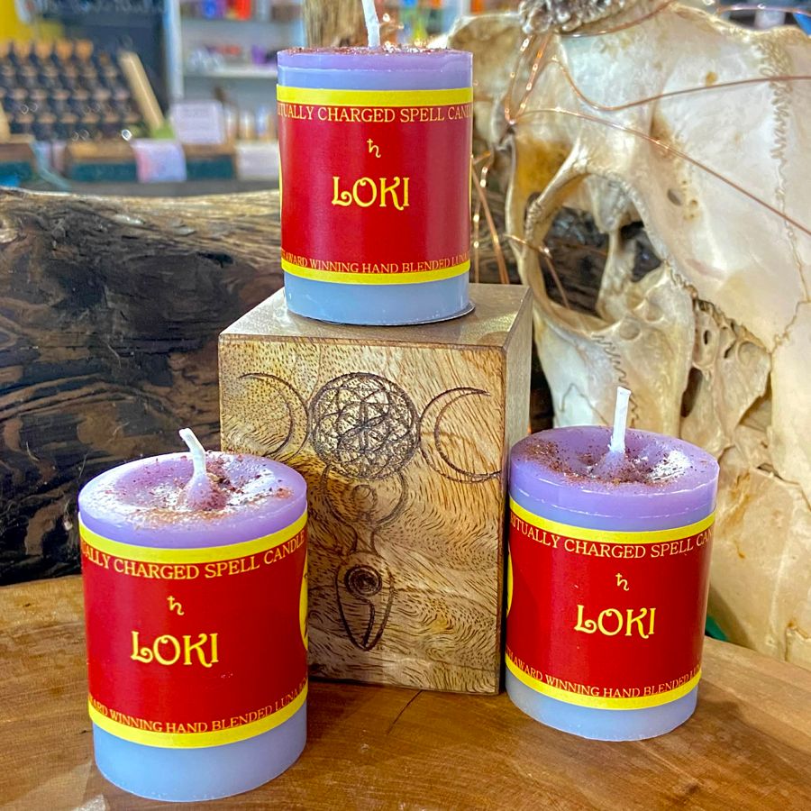 Luna Ignis Votive Spell Candle Loki