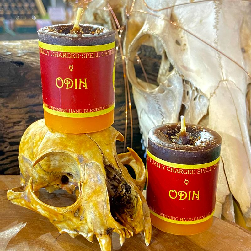 Luna Ignis Votive Spell Candle Odin