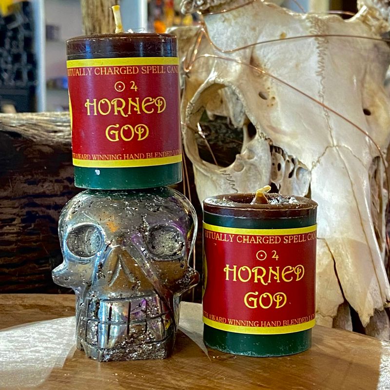Luna Ignis Votive Spell Candle Horned God