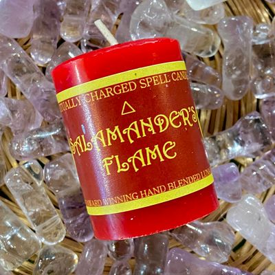 Luna Ignis Votive Spell Candle Salamander's Flame