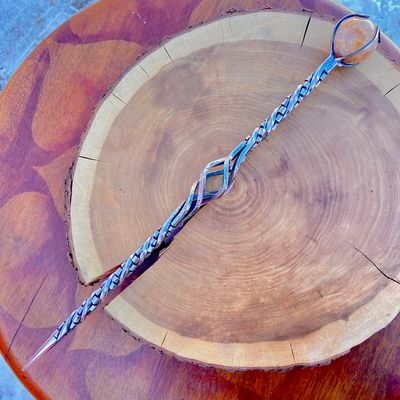 Ensorcell Artisan Wand Gold Fire Quartz Staircase Twist